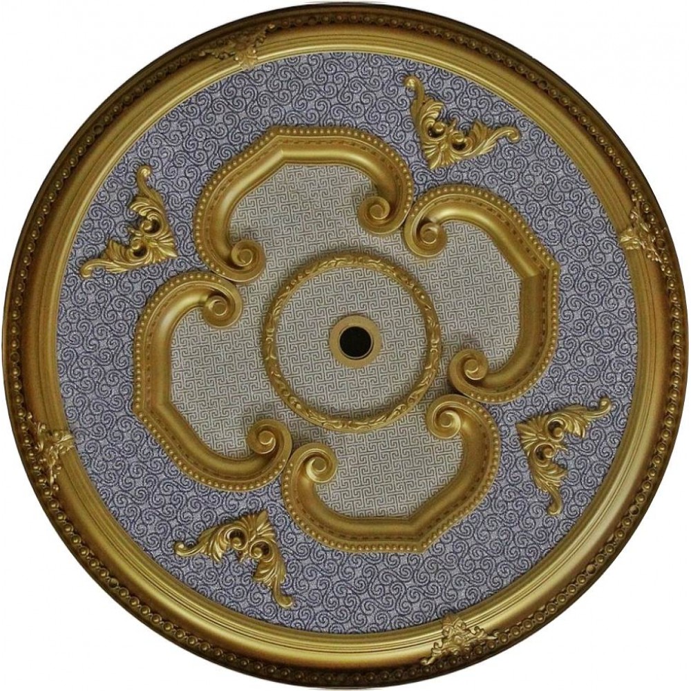 80 cm Yuvarlak Osmanli Saray Tavan S-240 Avize Gobegi Altin Varak Kaplamali 3D